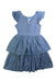 A Blue Sleeveless Dresses from Janie & Jack in size 8Y for girl. (Front View)