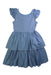 A Blue Sleeveless Dresses from Janie & Jack in size 8Y for girl. (Back View)