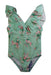 A Green Swimsuits from Janie & Jack in size 5T for girl. (Front View)