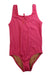 A Pink Swimsuits from Crewcuts in size 6T for girl. (Front View)