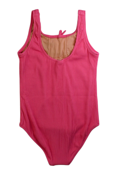A Pink Swimsuits from Crewcuts in size 6T for girl. (Back View)