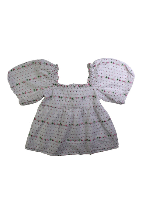 A White Short Sleeve Tops from Janie & Jack in size 4T for girl. (Front View)