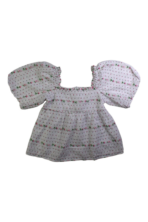 A White Short Sleeve Tops from Janie & Jack in size 4T for girl. (Front View)