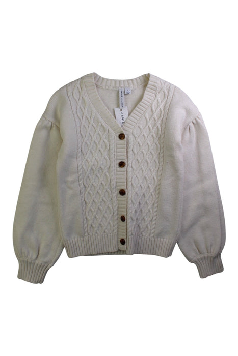 A Ivory Cardigans from Janie & Jack in size 7Y for girl. (Front View)