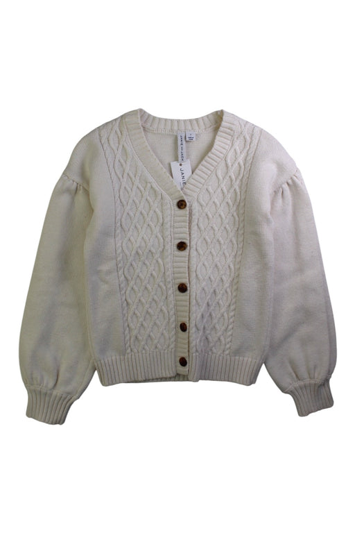 A Ivory Cardigans from Janie & Jack in size 7Y for girl. (Front View)