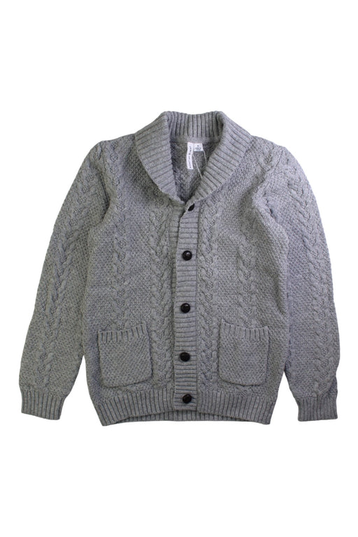A Grey Cardigans from Janie & Jack in size 8Y for boy. (Front View)
