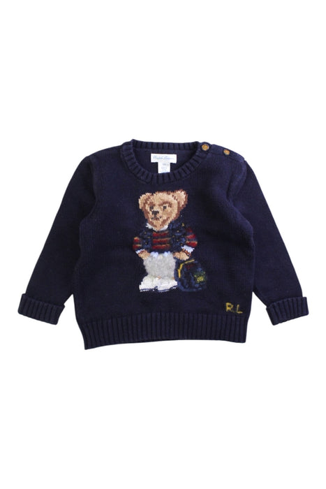 A Navy Knit Sweaters from Ralph Lauren in size 12-18M for boy. (Front View)