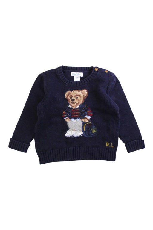 A Navy Knit Sweaters from Ralph Lauren in size 12-18M for boy. (Front View)