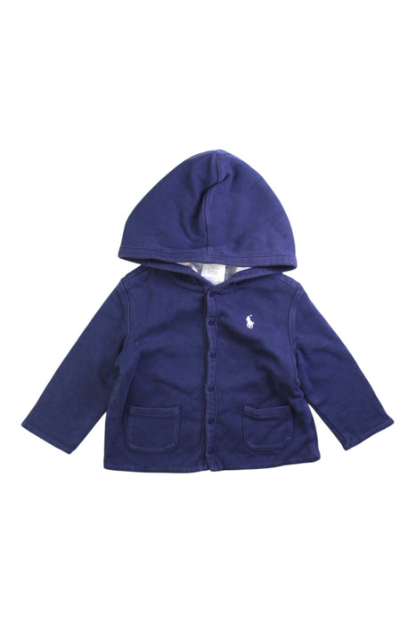 A Navy Hooded Sweatshirts from Ralph Lauren in size 6-12M for boy. (Front View)