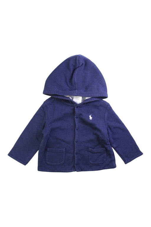 A Navy Hooded Sweatshirts from Ralph Lauren in size 6-12M for boy. (Front View)