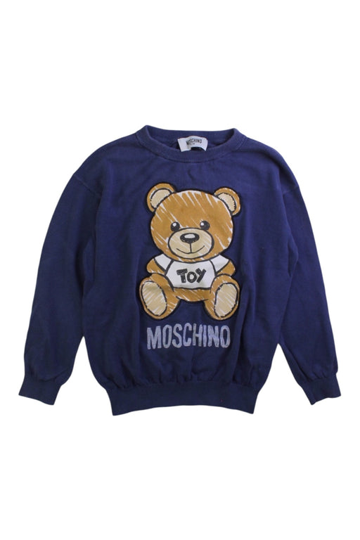 A Blue Crewneck Sweatshirts from Moschino in size 4T for boy. (Front View)