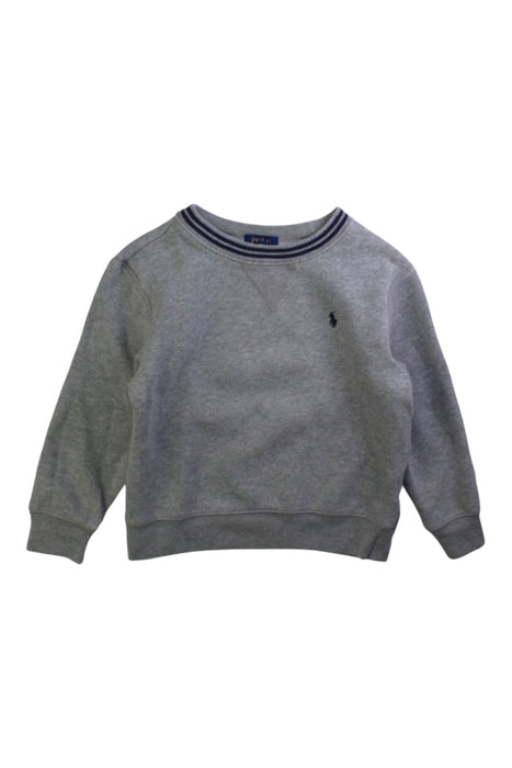 A Grey Crewneck Sweatshirts from Polo Ralph Lauren in size 4T for boy. (Front View)