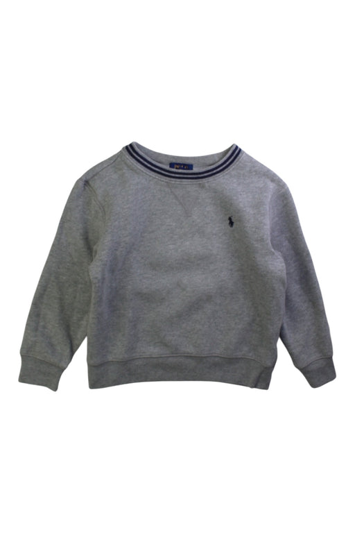 A Grey Crewneck Sweatshirts from Polo Ralph Lauren in size 4T for boy. (Front View)