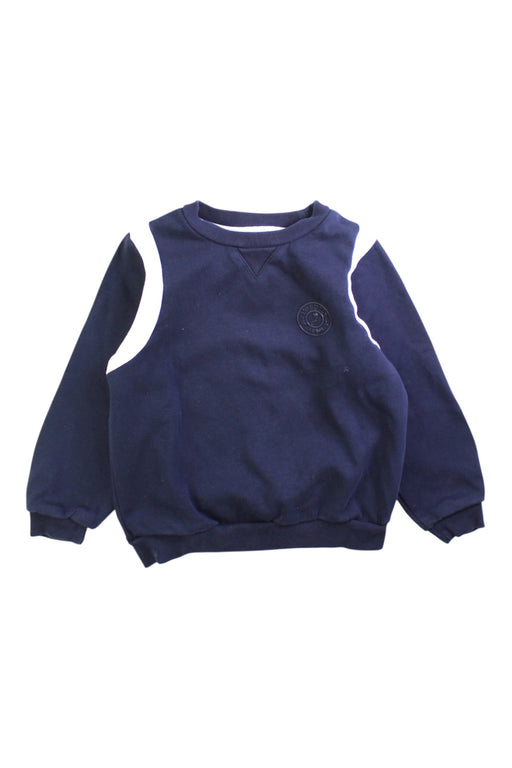 A Navy Crewneck Sweatshirts from Jacadi in size 6T for boy. (Front View)