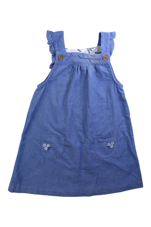 A Blue Sleeveless Dresses from Jojo Maman Bébé in size 2T for girl. (Front View)