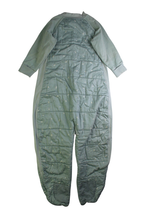 A Green Sleepsacs from ErgoPouch in size 2T for neutral. (Back View)
