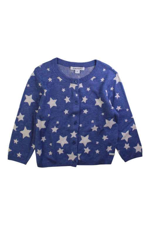 A Blue Cardigans from Posh Peanut in size 4T for neutral. (Front View)
