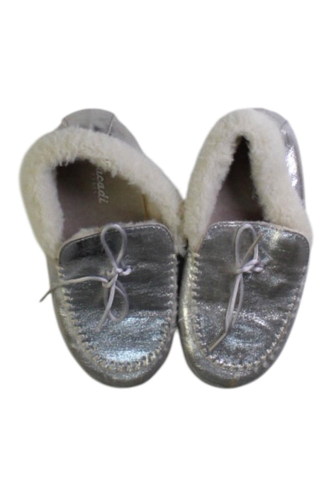 A Silver Loafers & Moccasins from Jacadi in size 5T for neutral. (Back View)