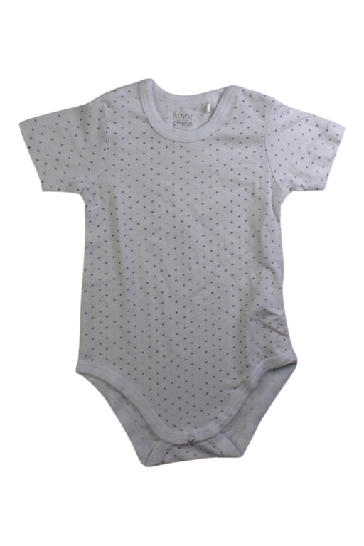 A Grey Short Sleeve Bodysuits from Chicco in size 6-12M for neutral. (Front View)