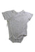 A White Short Sleeve Bodysuits from Mides in size 3-6M for neutral. (Front View)