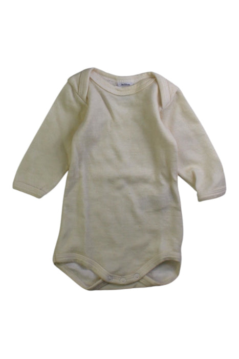 A Ivory Long Sleeve Bodysuits from Petit Bateau in size 0-3M for neutral. (Front View)