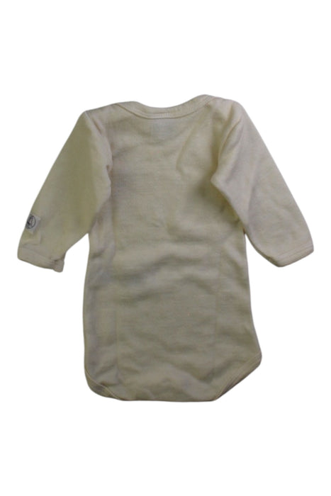 A Ivory Long Sleeve Bodysuits from Petit Bateau in size 0-3M for neutral. (Back View)