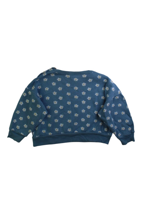 A Blue Crewneck Sweatshirts from Petit Bateau in size 12-18M for girl. (Back View)