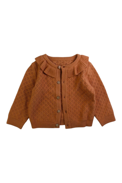 A Brown Cardigans from Quincy Mae in size 12-18M for girl. (Front View)