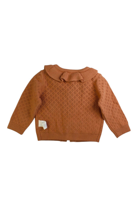 A Brown Cardigans from Quincy Mae in size 12-18M for girl. (Back View)