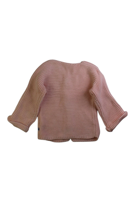 A Pink Cardigans from Petit Bateau in size 12-18M for girl. (Back View)