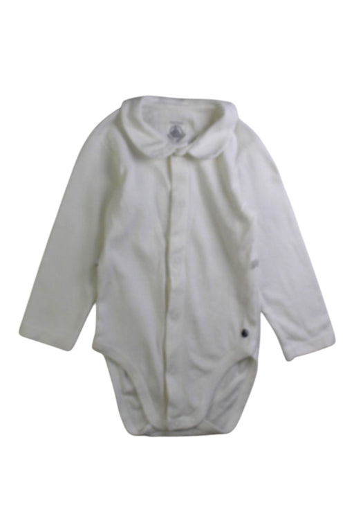A White Long Sleeve Bodysuits from Petit Bateau in size 6-12M for neutral. (Front View)