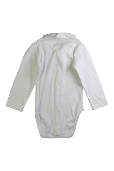 A White Long Sleeve Bodysuits from Petit Bateau in size 6-12M for neutral. (Back View)