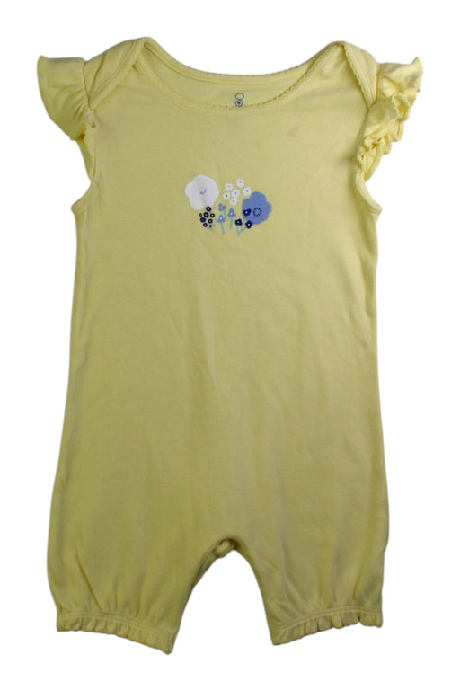 A Yellow Sleeveless Rompers from Mothercare in size 12-18M for girl. (Front View)