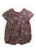 A Pink Short Sleeve Rompers from Milkbarn in size 12-18M for girl. (Back View)