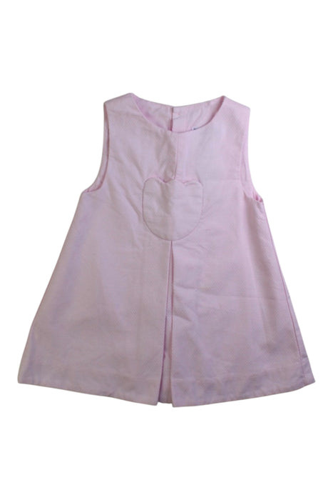 A Pink Sleeveless Dresses from Jacadi in size 6-12M for girl. (Front View)