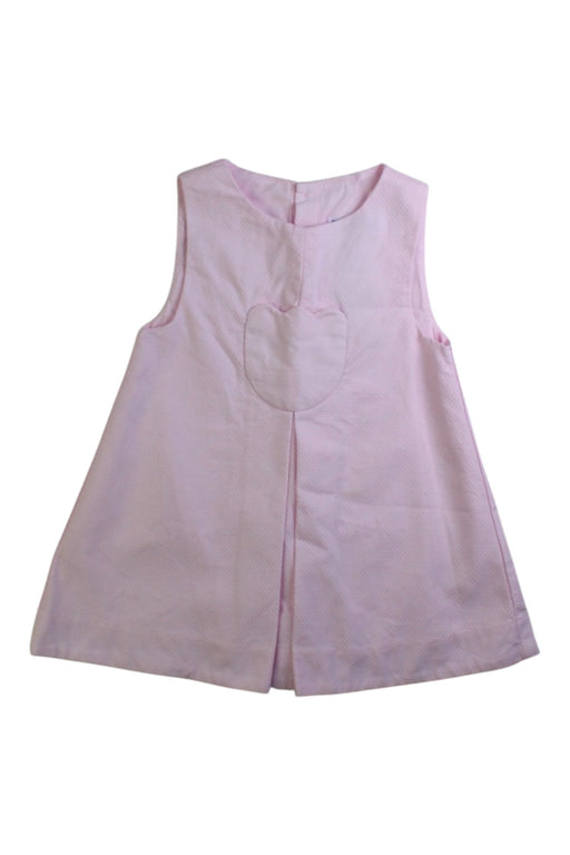 A Pink Sleeveless Dresses from Jacadi in size 6-12M for girl. (Front View)