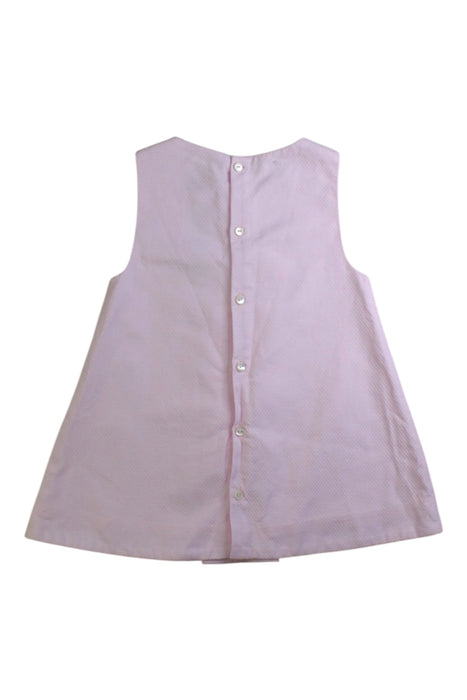 A Pink Sleeveless Dresses from Jacadi in size 6-12M for girl. (Back View)