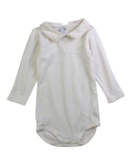 A White Long Sleeve Bodysuits from Petit Bateau in size 3-6M for neutral. (Front View)
