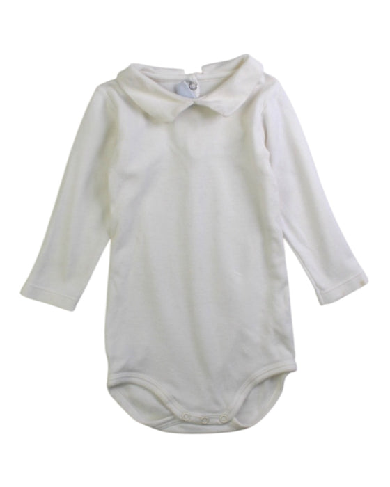 A White Long Sleeve Bodysuits from Petit Bateau in size 3-6M for neutral. (Front View)