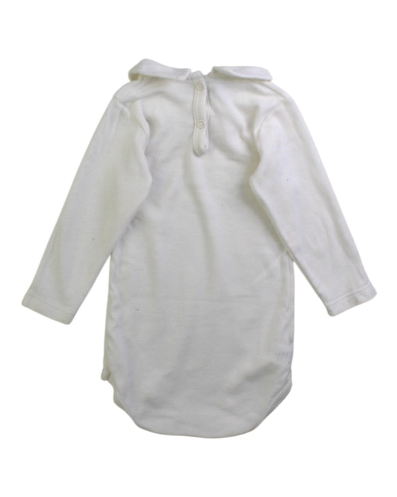 A White Long Sleeve Bodysuits from Petit Bateau in size 3-6M for neutral. (Back View)