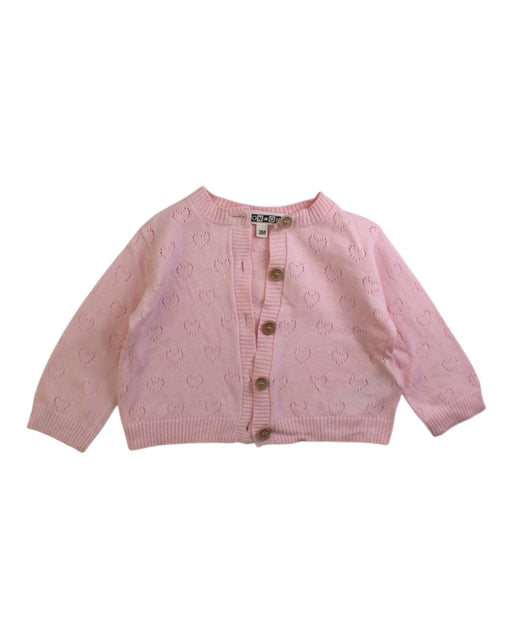 A Pink Cardigans from Bonton in size 0-3M for girl. (Front View)