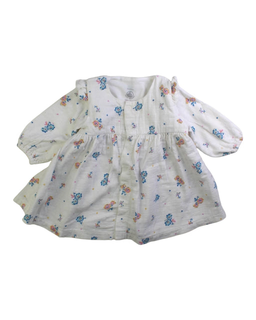 A White Long Sleeve Dresses from Petit Bateau in size 3-6M for girl. (Front View)