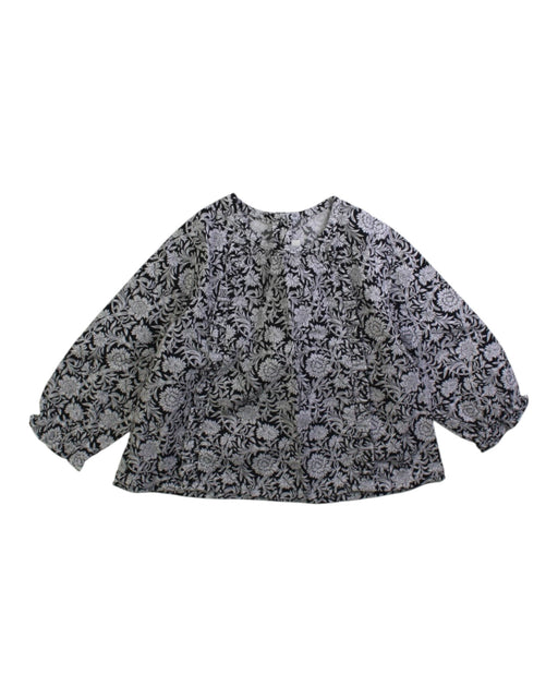 A Black Long Sleeve Tops from Natalys in size 6-12M for girl. (Front View)