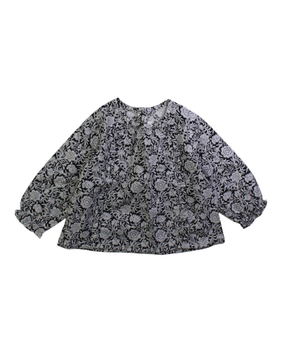 A Black Long Sleeve Tops from Natalys in size 6-12M for girl. (Front View)