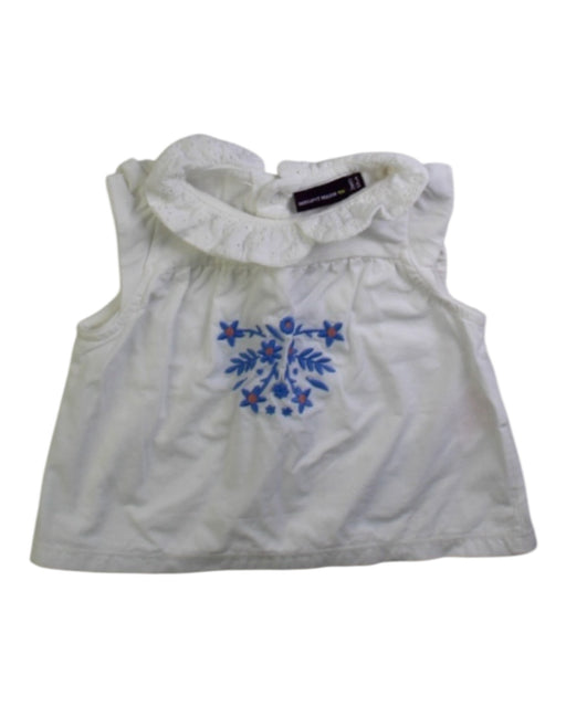 A White Sleeveless Tops from Sergent Major in size 0-3M for girl. (Front View)