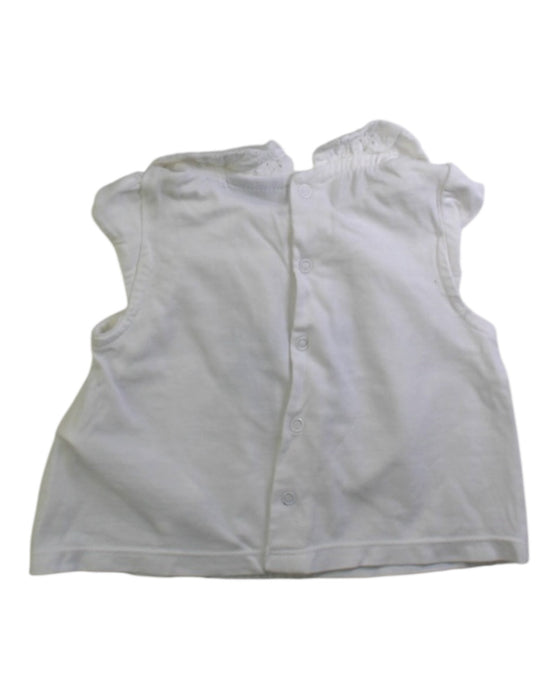 A White Sleeveless Tops from Sergent Major in size 0-3M for girl. (Back View)