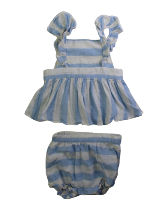 A Blue Shorts Sets from Tartine et Chocolat in size 3-6M for girl. (Front View)