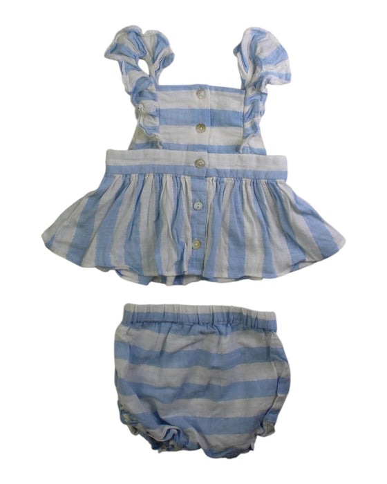 A Blue Shorts Sets from Tartine et Chocolat in size 3-6M for girl. (Back View)