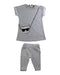 A Grey Pants Sets from Karl Lagerfeld in size 0-3M for girl. (Front View)