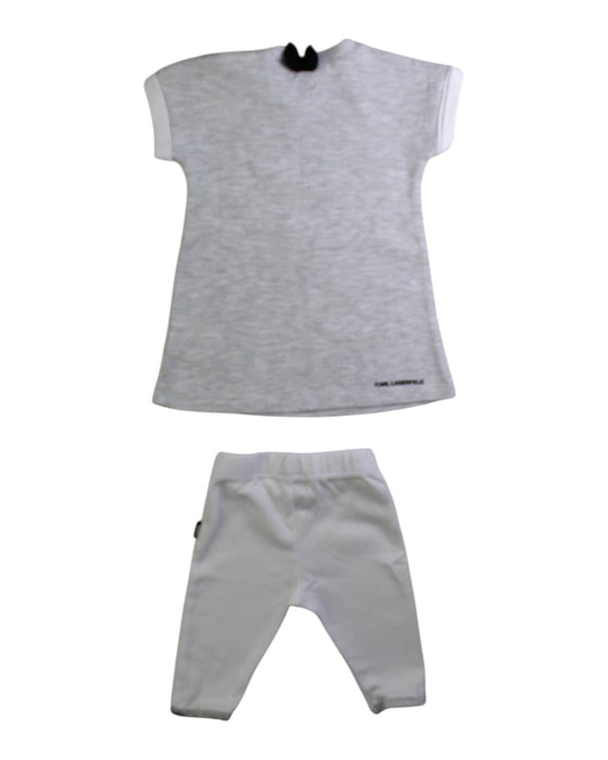 A Grey Pants Sets from Karl Lagerfeld in size 0-3M for girl. (Back View)